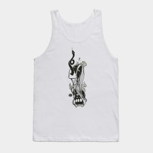 Monster Ghost Witch Girl And Snake, Gothic Art Tank Top